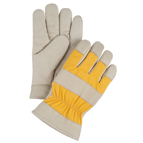 Premium Winter-Lined Work Gloves, Medium, Grain Pigskin Palm, Foam Fleece Inner Lining Auto-Cam
