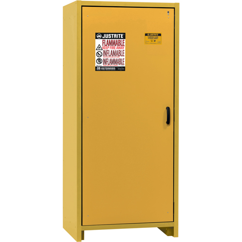 Armoire d'entreposage 30 minutes s&eacute;curitaire et conforme &agrave; la norme EN, 30 gal., 1 Porte(s), 34,02" La x 76,65" h x 24,21" p Auto-Cam