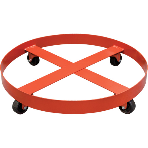 Poly-Collector Drum Dolly, 27.5" dia. x 5.5" H Auto-Cam