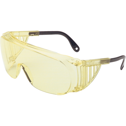 Lunettes de s&eacute;curit&eacute; antibu&eacute;es Uvex Ultraspec 2000 Uvextreme, Lentille Ambr&eacute;e, Antibu&eacute;e/Anti-&eacute;gratignures, ANSI Z87+/R&eacute;pond ou surpasse la norme CSA Z94.3 Auto-Cam