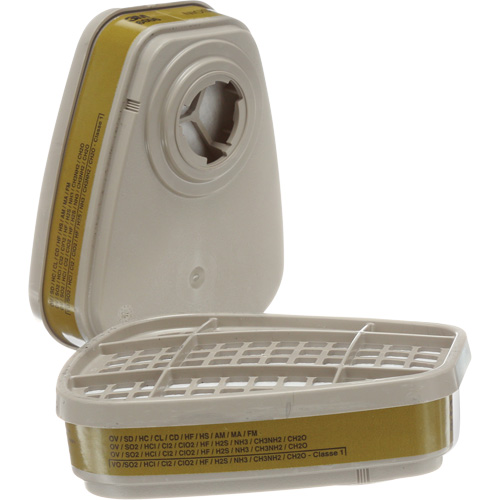 Cartouches pour respirateur s&eacute;rie 6000, Cartouche gaz/vapeur, Gaz multiples/Vapeurs Auto-Cam