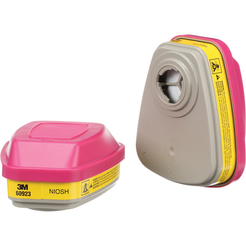 Cartouches pour respirateur s&eacute;rie 6000, Cartouche gaz/vapeur, Vapeurs organiques/Gaz acides/P100 Auto-Cam