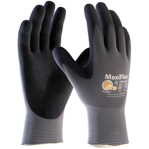 ATG MaxiFlex&reg; Ultimate Gloves, 6/X-Small, Foam Nitrile Coating, 15 Gauge, Nylon Shell Auto-Cam