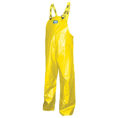 Journeyman&reg; Bib Pants, Large, Polyester/PVC, Yellow Auto-Cam