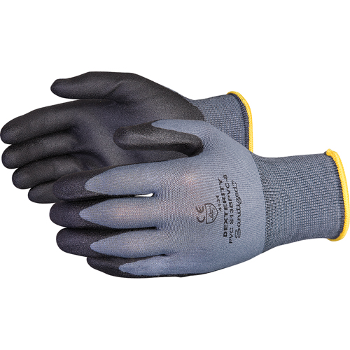 Dexterity&reg; Coated Gloves, 9/Large, PVC Coating, 13 Gauge, Nylon Shell Auto-Cam