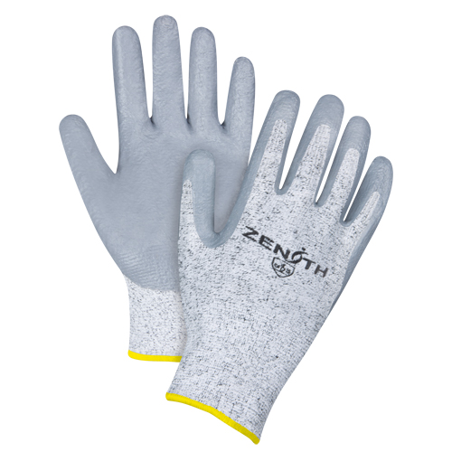 Gants &eacute;lastiques sans coutures r&eacute;sistants &agrave; la coupe, Taille 2T-Grand/11, Calibre 13, Rev&ecirc;tement Nitrile, Enveloppe en PEHP, ANSI/ISEA 105 niveau 2/EN 388 niveau 3 Auto-Cam