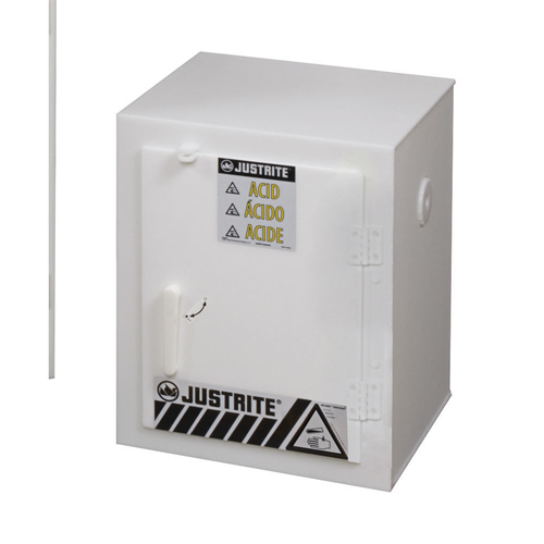 Armoires solides en poly&eacute;thyl&egrave;ne pour acides, 6 x 0,66043 gal., 17" x 22" x 17" Auto-Cam