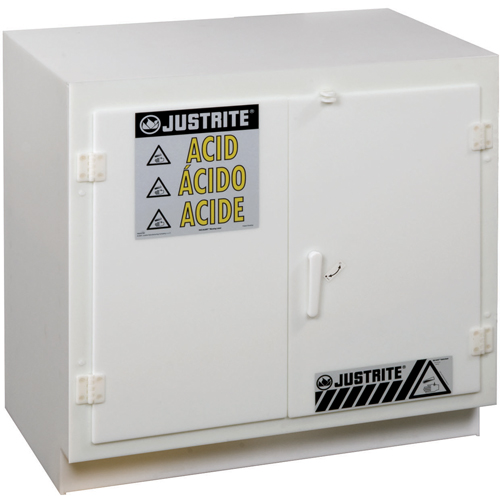 Armoires solides en poly&eacute;thyl&egrave;ne pour acides, 6 x 0,66043 gal., 36" x 35,75" x 21,75" Auto-Cam