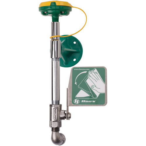 Poste de douche oculaire/faciale Axion, Installation Montage mural Auto-Cam