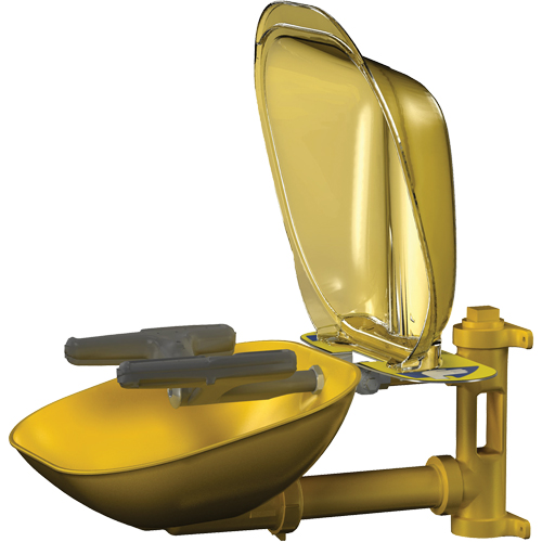 Postes de douche oculaire/faciale Halo, Installation Montage mural, Bol Plastique Auto-Cam