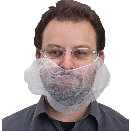 Beard Nets, Polypropylene, White Auto-Cam