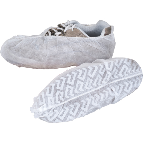 Shoe Covers, Large, Polypropylene, White Auto-Cam