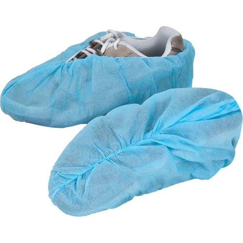 Shoe Covers, X-Large, Polypropylene, Blue Auto-Cam