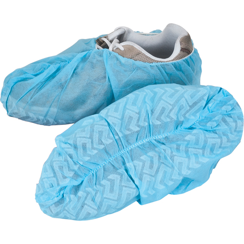 Shoe Covers, X-Large, Polypropylene, Blue Auto-Cam