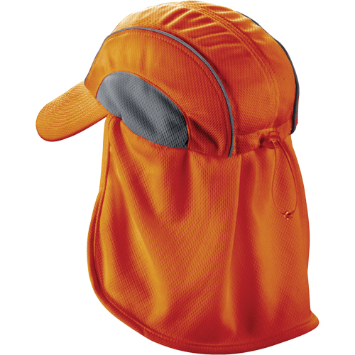 Chapeaux de refroidissement avec voiles pour le cou Chill-Its 6650, Orange haute visibilit&eacute; Auto-Cam
