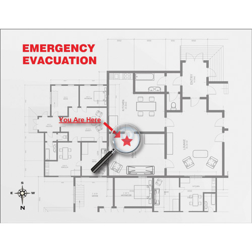 Evacuation Map Holder Clear Insert Auto-Cam