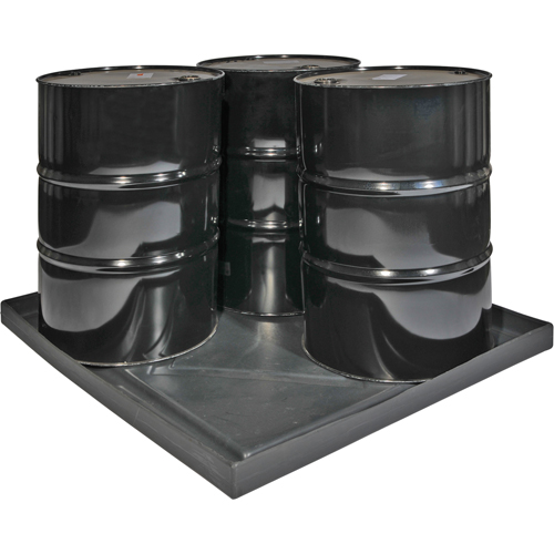 Econo Spill Shells, 51" L x 47" W x 5" H, 36 US gal. Spill Capacity Auto-Cam