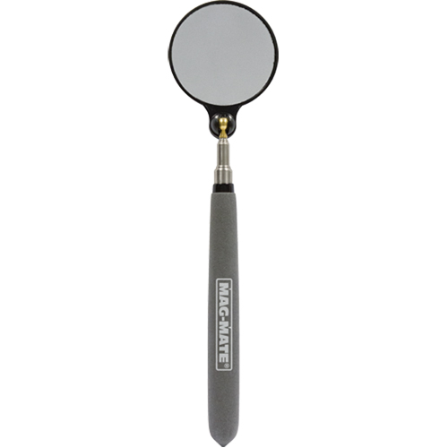 Inspection Mirror, Circular, 2-1/4" L x 2-1/4" W, Telescopic Auto-Cam