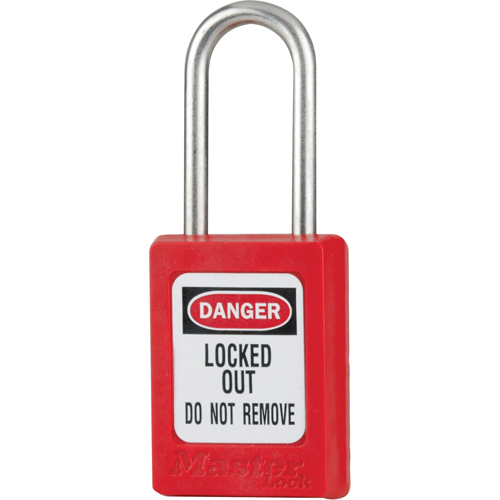 Cadenas de s&eacute;curit&eacute; S31 Zenex, Rouge, Cl&eacute;s diff&eacute;rentes, Thermoplastique, Largeur de 1-3/8" Auto-Cam