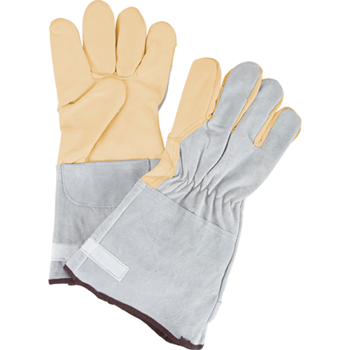 Gants de travail &agrave; ajustement d'usage standard, Grand, Paume en Cuir fleur de vache Auto-Cam