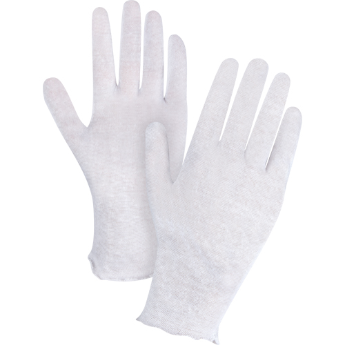 Gants d'inspection l&eacute;gers, Poly/coton, Poignet Non ourl&eacute;, Hommes Auto-Cam