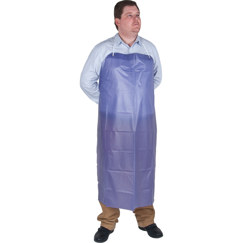 Lightweight Apron, Vinyl, 45" L x 36" W, Blue Auto-Cam