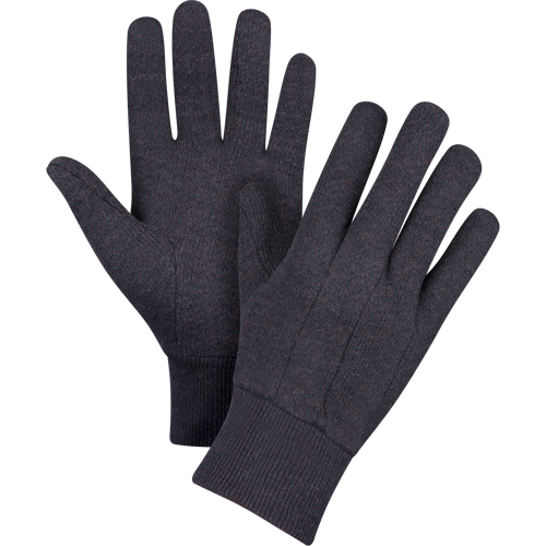 Gants de jersey, Grand, Brun, Non doubl&eacute;, Poignet en tricot Auto-Cam
