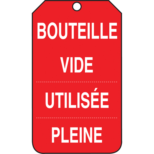 &eacute;tiquettes de s&eacute;curit&eacute; d'inspection et de contr&ocirc;le de l'&eacute;tat de l'&eacute;quipement, Papier cartonn&eacute;, 3-3/8" la x 5-7/8" h, Français Auto-Cam