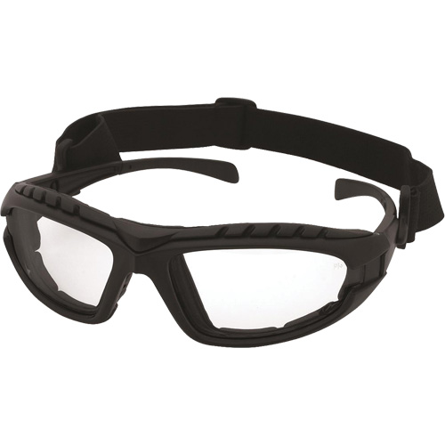Lunettes de s&eacute;curit&eacute; &agrave; monture noire Dustdevil, Lentille Transparent, Antibu&eacute;e/Anti-&eacute;gratignures, ANSI Z87+/R&eacute;pond ou surpasse la norme CSA Z94.3 Auto-Cam