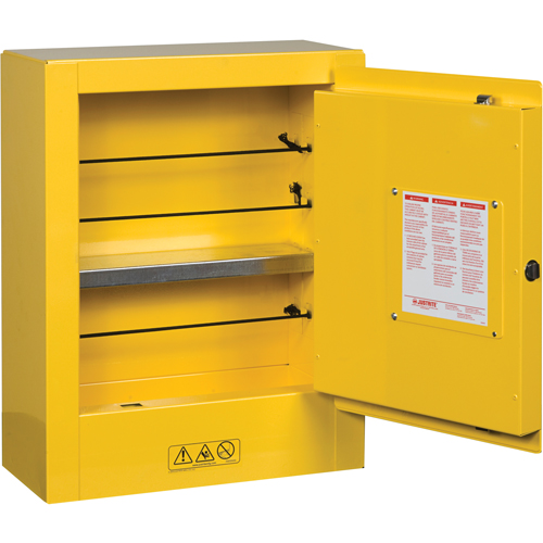 Sure-Grip&reg; EX Mini Flammable Safety Cabinet, 2 Gal., 1 Door, 17" W x 22" H x 8" D Auto-Cam