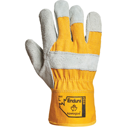 Endura&reg; Fitter Gloves, Large, Split Leather Palm, Cotton Inner Lining Auto-Cam