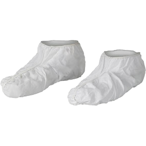 KleenGuard A40 Shoe Covers, Medium, Vinyl, White Auto-Cam