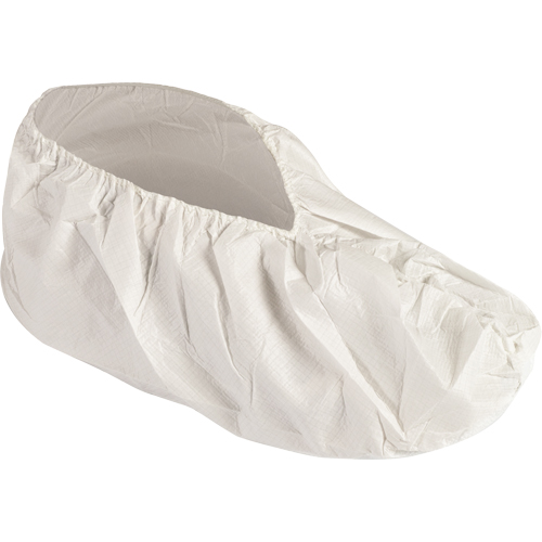 KleenGuard A40 Shoe Covers, X-Large, Vinyl, White Auto-Cam