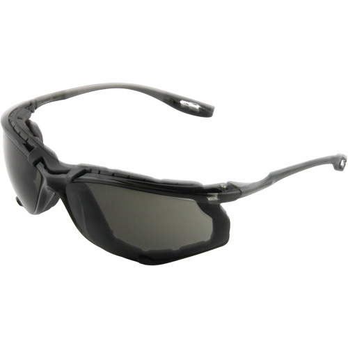 Virtua Safety Glasses with Foam Gasket, Grey/Smoke Lens, Anti-Fog, ANSI Z87+/Meets/Exceeds CSA Z94.3 Auto-Cam