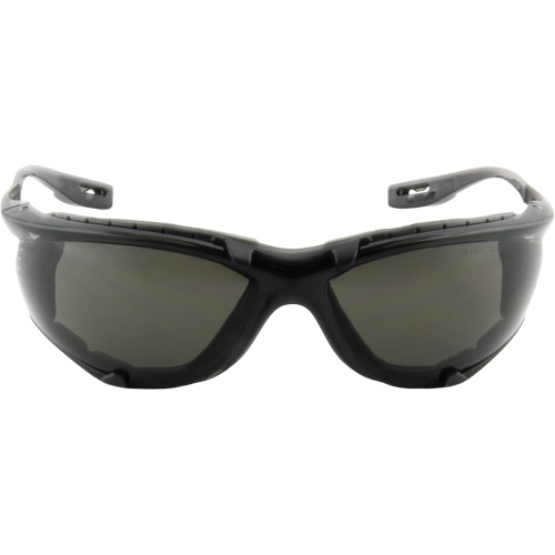 Virtua Safety Glasses with Foam Gasket, Grey/Smoke Lens, Anti-Fog, ANSI Z87+/Meets/Exceeds CSA Z94.3 Auto-Cam