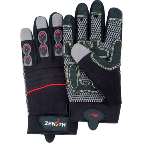Gants pour m&eacute;canicien ZM400 de premi&egrave;re qualit&eacute;, Paume Synth&eacute;tique, Taille Moyen Auto-Cam