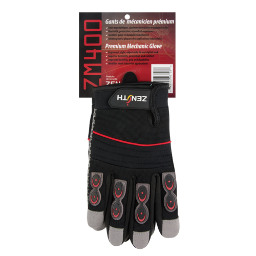 Gants pour m&eacute;canicien ZM400 de premi&egrave;re qualit&eacute;, Paume Synth&eacute;tique, Taille Moyen Auto-Cam