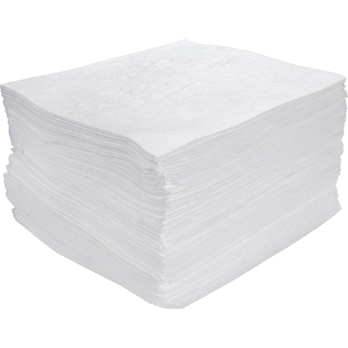 Premium Meltblown Sorbent Pads, Oil Only, 15" x 17", 30 gal. Absorbancy Auto-Cam