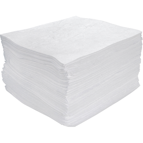 Feuilles absorbantes souffl&eacute;es de premi&egrave;re qualit&eacute;, Huile seulement, 15" x 17", 25 gal. d'absorption Auto-Cam