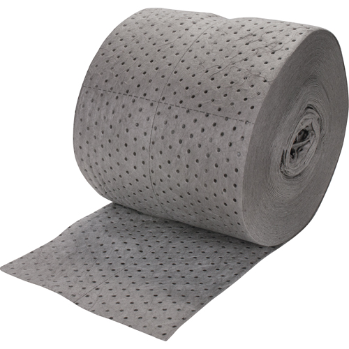 Rouleaux absorbants li&eacute;s de premi&egrave;re qualit&eacute;, Lourd, 150' lo x 15" la, Absorption 25 gal. Auto-Cam