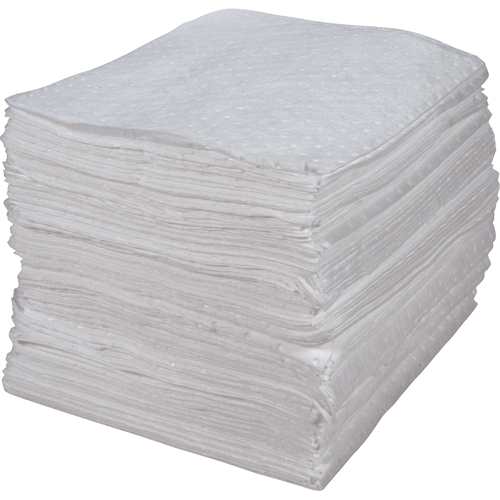 Premium Bonded Sorbent Pads, Oil Only, 15" x 17", 30 gal. Absorbancy Auto-Cam