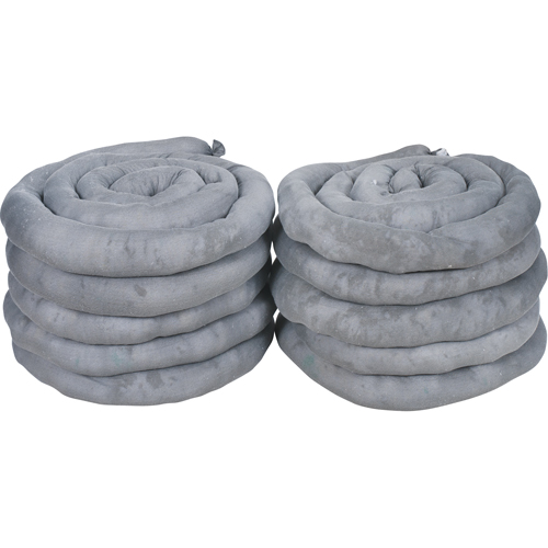 Remblais tubulaires absorbants, Universel, Absorption 40 gal., 3" la x 10' lo, Pqt de 10 Auto-Cam