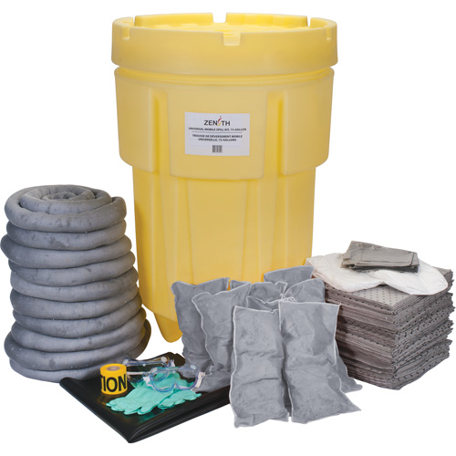 Premium Shop Spill Kit, Universal, Drum, 95 US gal. Absorbancy Auto-Cam