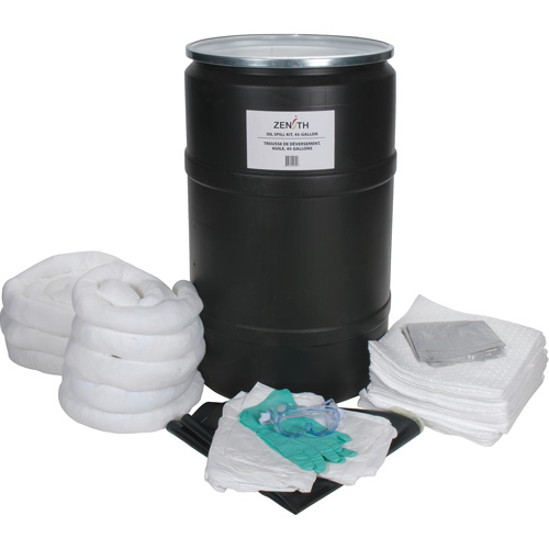 Trousse de lutte contre les d&eacute;versements, Huile seulement, Baril, Absorbance de 55 gal. US Auto-Cam