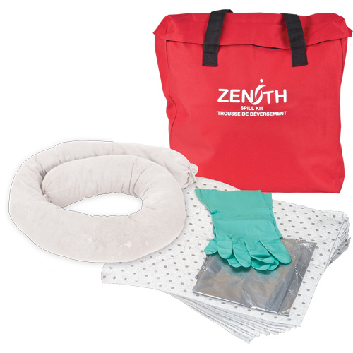 Trousse &eacute;conomique de lutte contre les d&eacute;versements, Huile seulement, Sac, Absorbance de 5 gal. US Auto-Cam