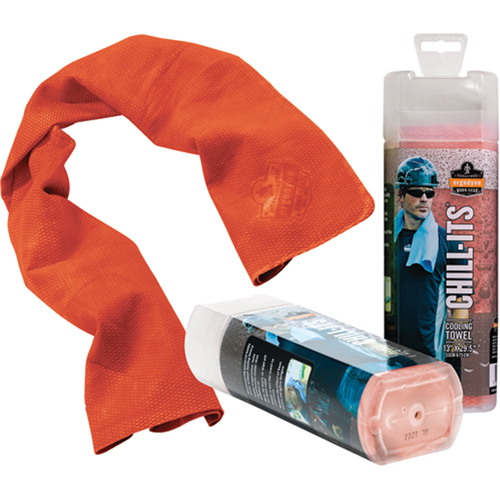 Chill-Its&reg; 6602 Cooling Towels, Hi-Vis Orange Auto-Cam