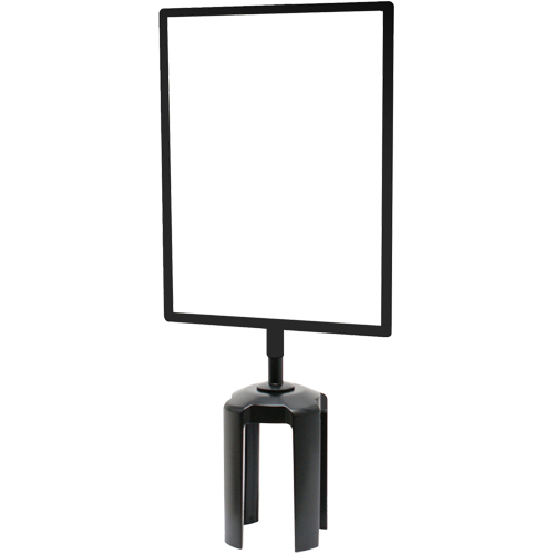 Tensabarrier&reg; Sign Frame with Adapter, Black Auto-Cam