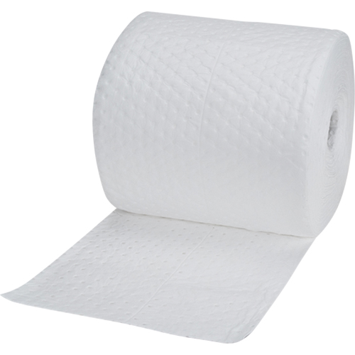 Industrial-Grade Fine Fibre Sorbent Rolls, Heavyweight, 150' L x 15" W, 35 Gal. Absorbancy Auto-Cam