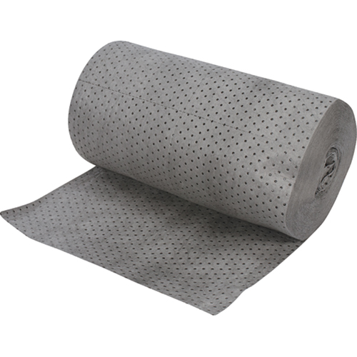 Rouleaux absorbants en fibres fines de calibre industriel, Poids moyen, 150' lo x 30" la, Absorption 50 gal. Auto-Cam