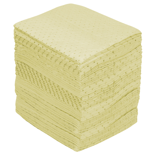 Industrial-Grade Fine Fibre Sorbent Pads, Hazmat, 15" x 17", 40 gal. Absorbancy Auto-Cam
